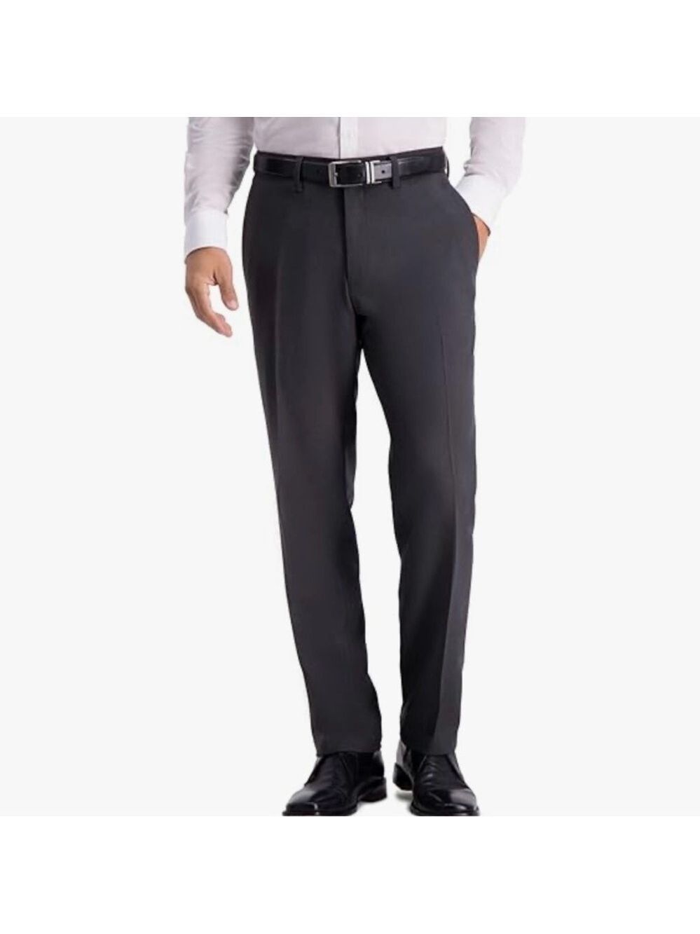 Kenneth Cole Reaction Men’s Modern Fit Grey Mini Check Suit Dress Pants 34Wx32L